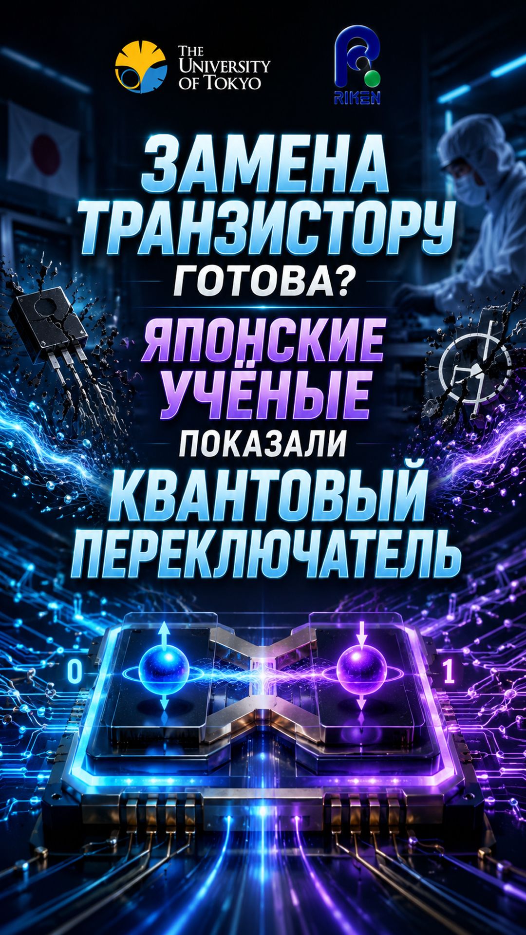 Квантовый переключатель из Японии: как спин электрона может заменить заряд