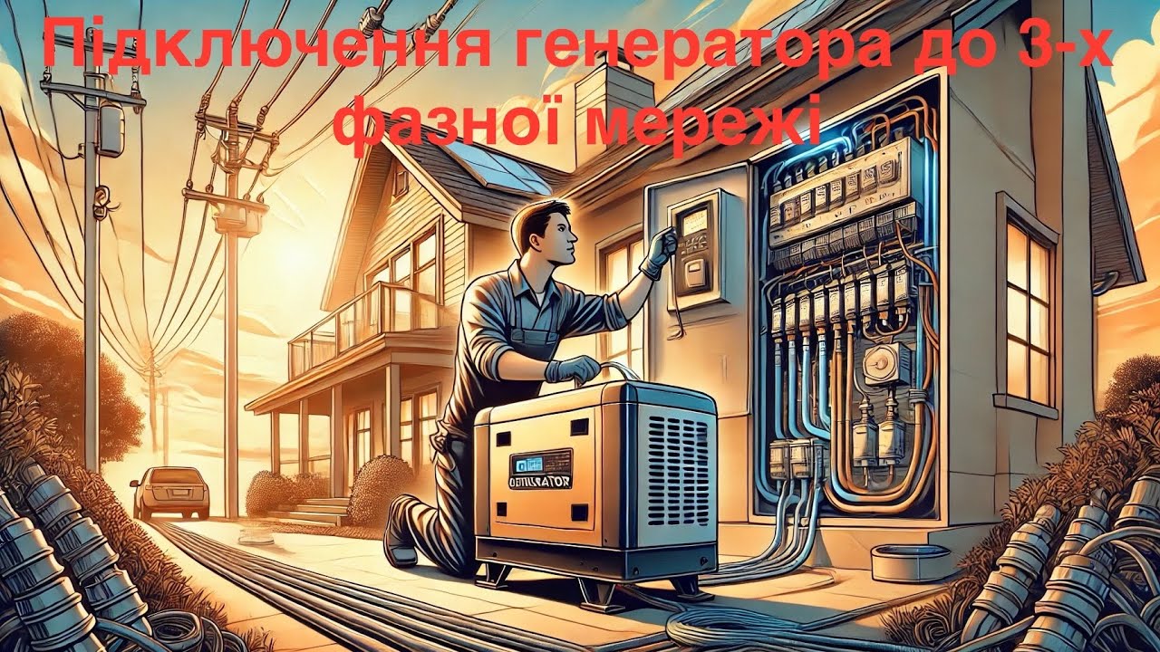 Підключення однофазного генератора до трьохфазної мережі:розподіл приладів по фазах #генератор #фази