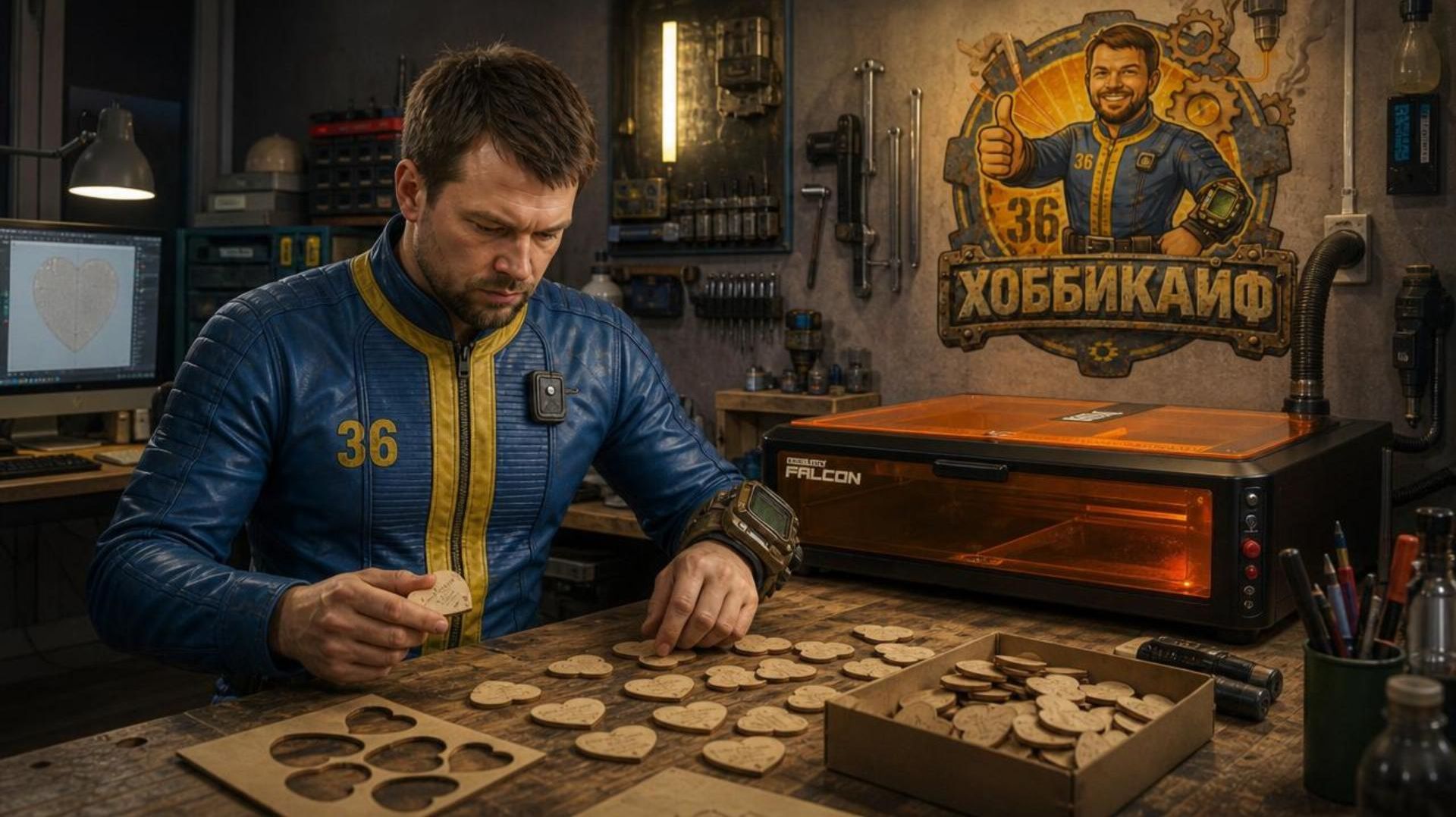 Магнитики-сердечки в подарок гостям 💝 Из фанеры на лазере