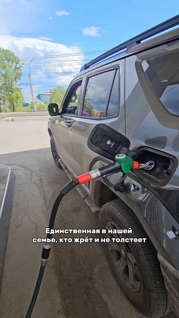 Единственная в нашей семье кто жрёт и не толстеет