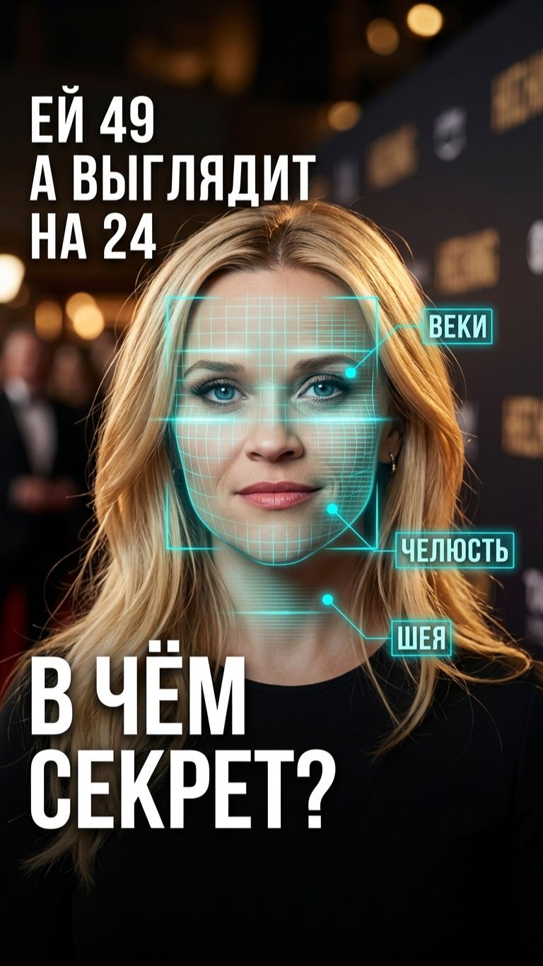 🔪 Риз Уизерспун в 49 выглядит на 24: разбор хирурга