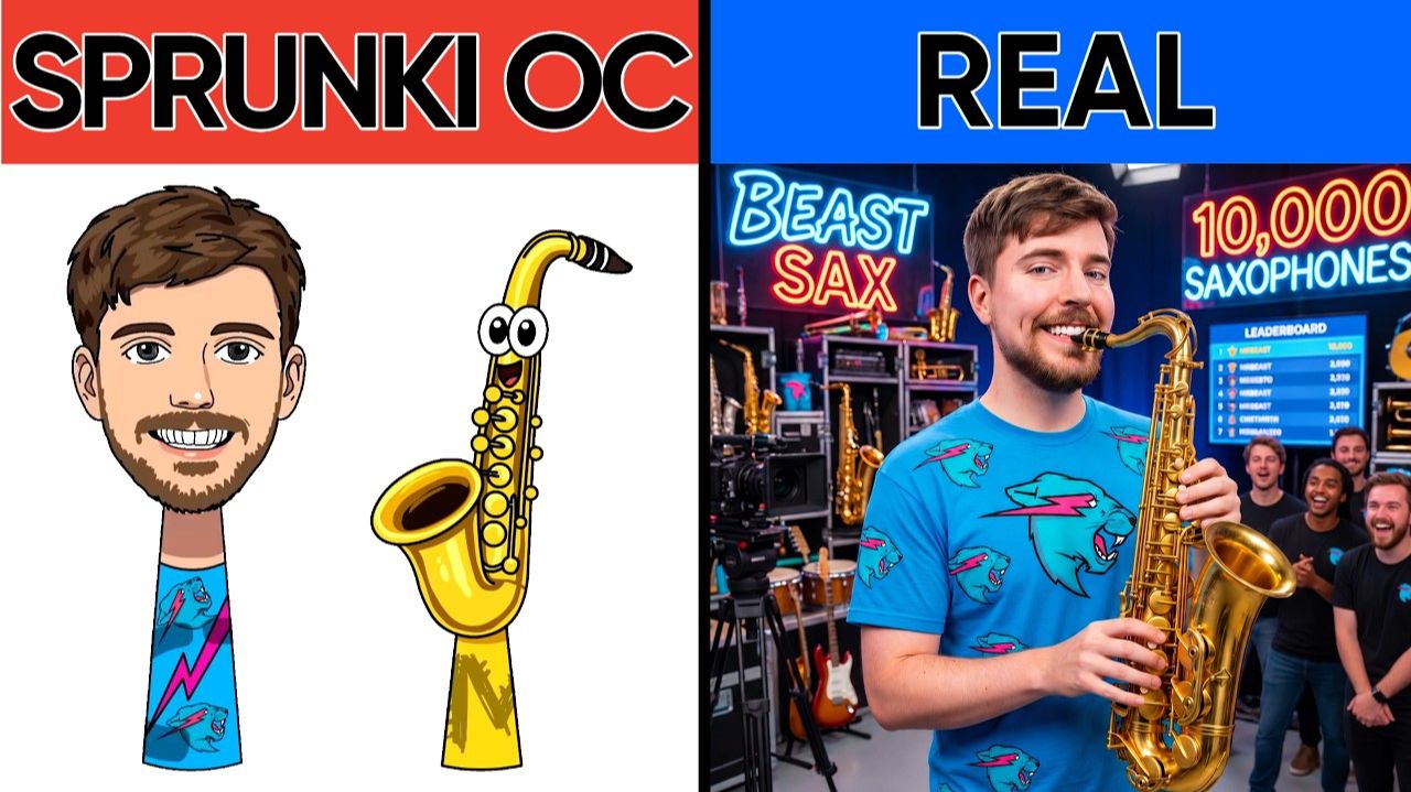 Мой СПРУНКИ OC Саксофон Vs MrBeast #mrbeast #music