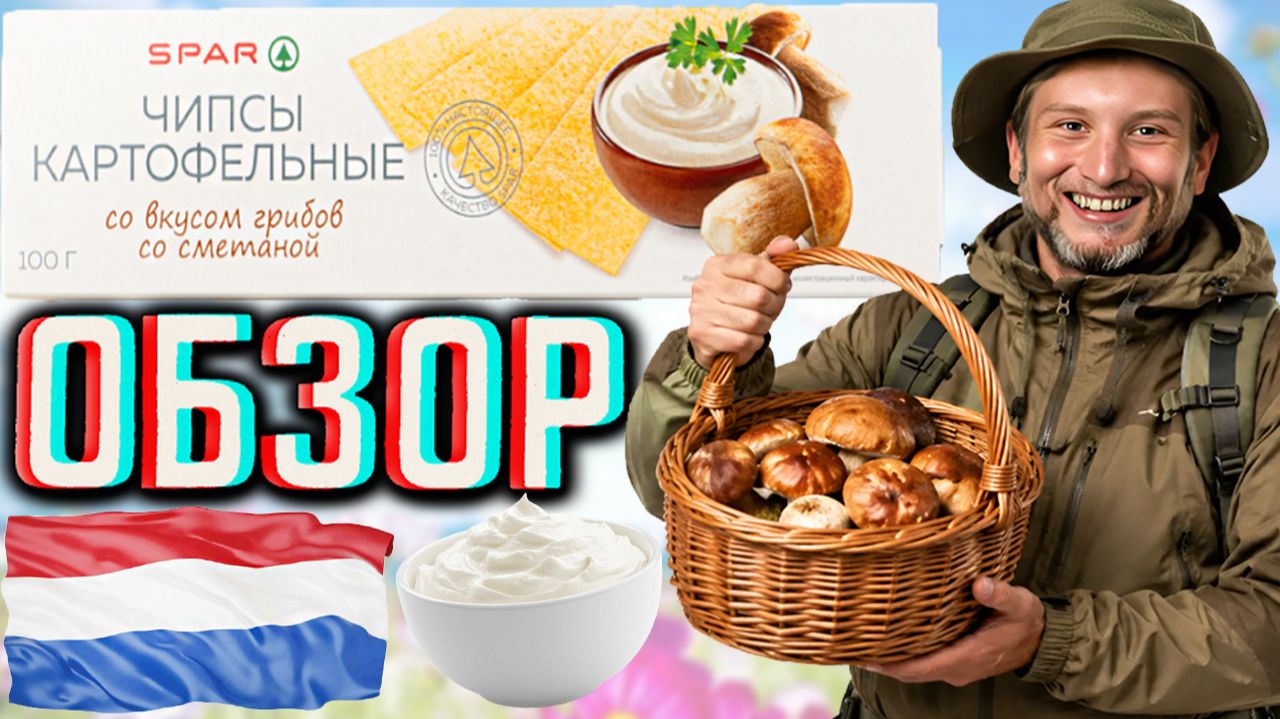 МАЛО ПРИПРАВ ИСПОЛЬЗУЮТ ГОЛЛАНДЦЫ!SPAR ЧИПСЫ КАРТОФЕЛЬНЫЕ СО ВКУСОМ ГРИБЫ СО СМЕТАНОЙ!ОБЗОР СПАР