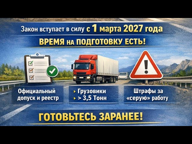 С 1 марта 2027 все изменится: что ждёт перевозчиков?