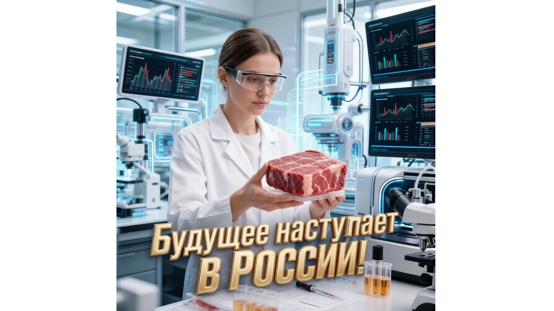 Будущее наступает, в России напечатали искусственный бифштекс из судака и медузы