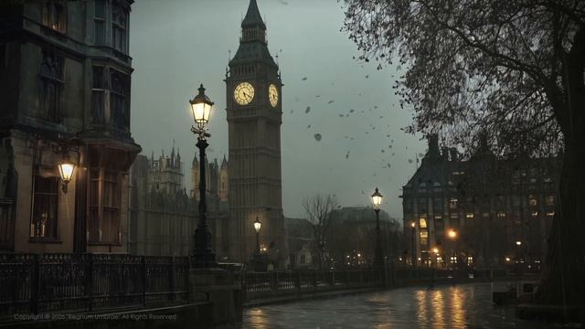 You're Alone In Moody London   Melancholic Piano Music   Relaxing Ambience With Rain To Study, Work