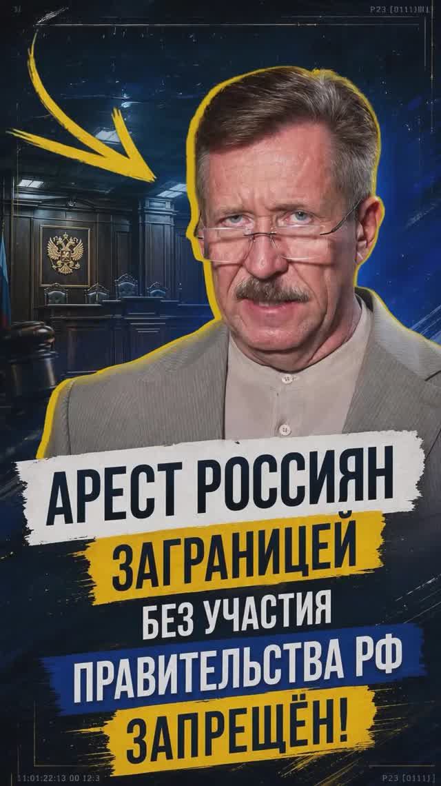 АРЕСТ РОССИЯН ЗАГРАНИЦЕЙ БЕЗ УЧАСТИЯ ПРАВИТЕЛЬСТВА РФ ЗАПРЕЩЁН!  #лдпр #викторбут