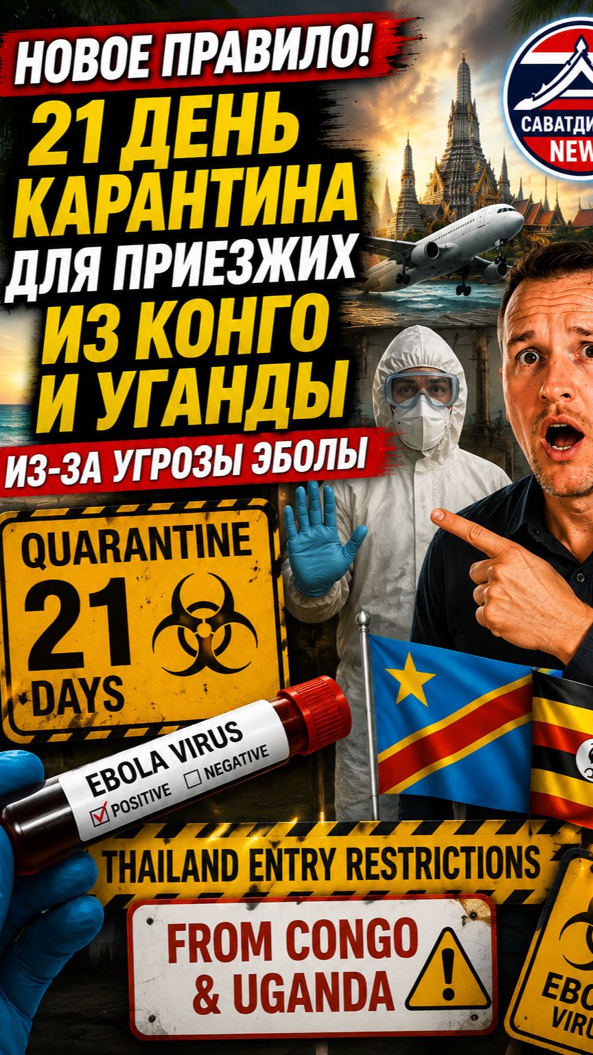 ТАИЛАНД ВВЁЛ КАРАНТИН ИЗ-ЗА УГРОЗЫ ЭБОЛЫ #новости #новостисегодня #паттайя