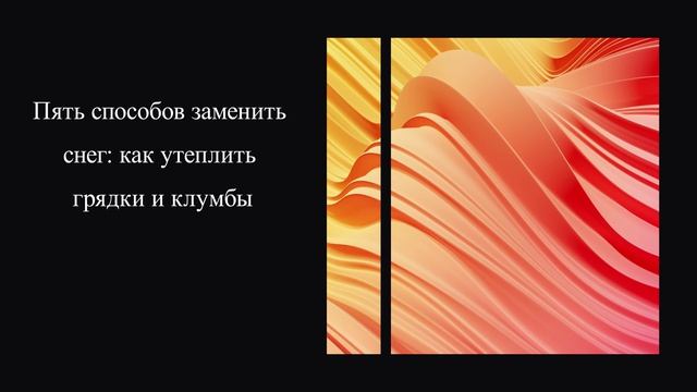 Пять способов заменить снег: как утеплить грядки и клумбы