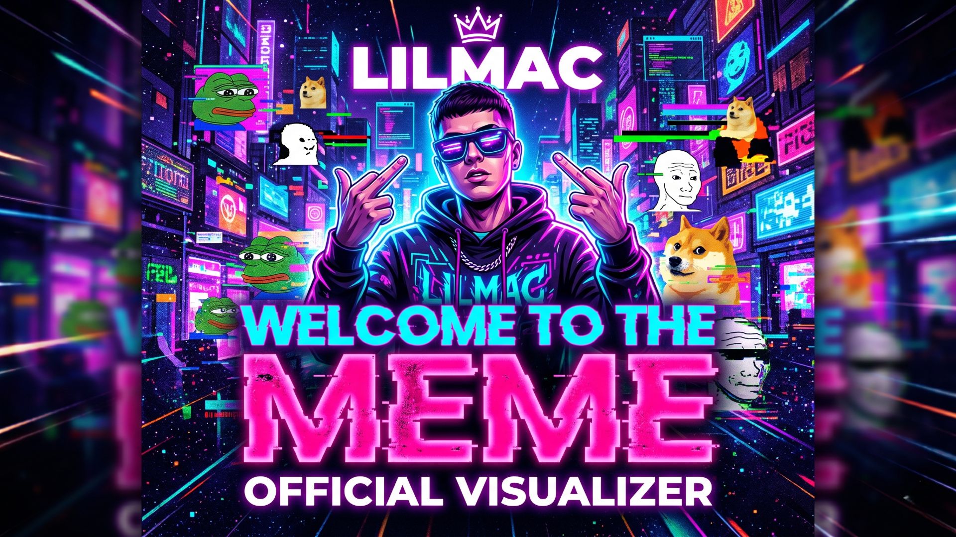 Visualizer трека Lilmac — “Welcome To The Meme”.