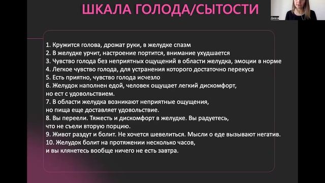 Голод и сытость