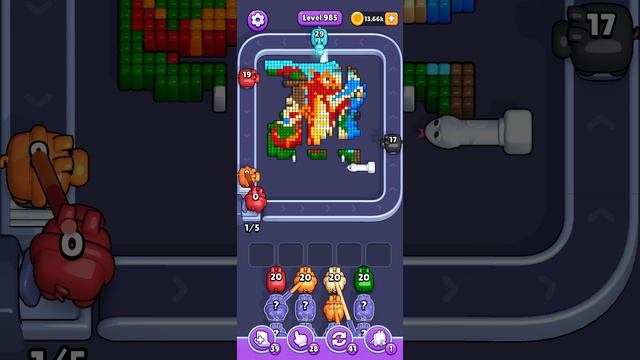 Прохождение 985 уровня Pixel Flow
