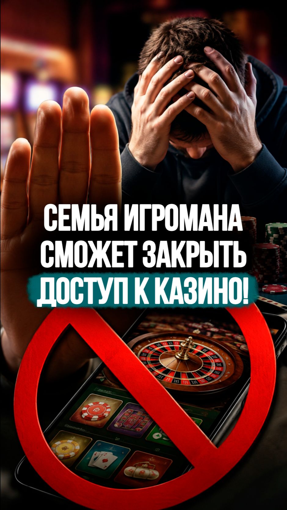 Родственники смогут запрещать доступ к казино! // Новый закон Госдумы #shorts