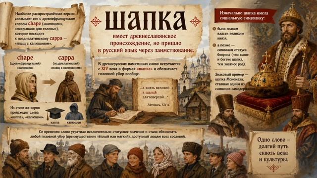 Что означает слово шапка?