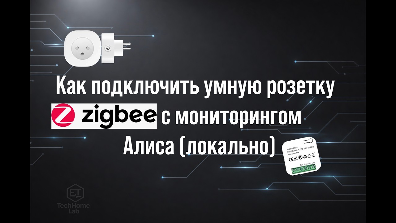 Умная розетка Zigbee с мониторингом энергии ⚡ Алиса без облака