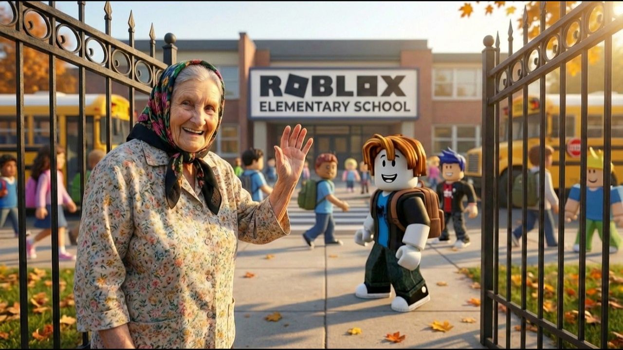 ROBLOX и Бабушка! Первый день в ШКОЛЕ! 🎒📚