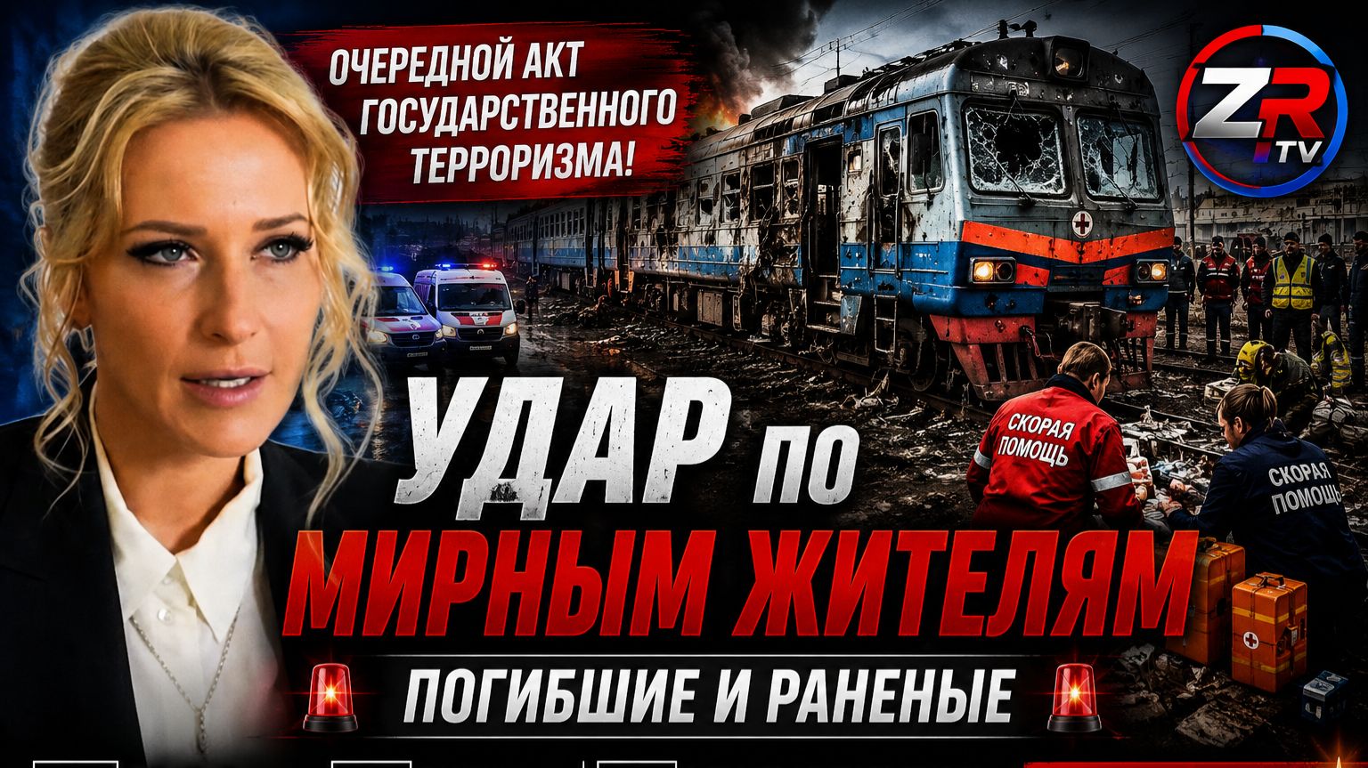 Киевский режим атаковал гражданский поезд: есть погибшие и раненые | ZR TV |