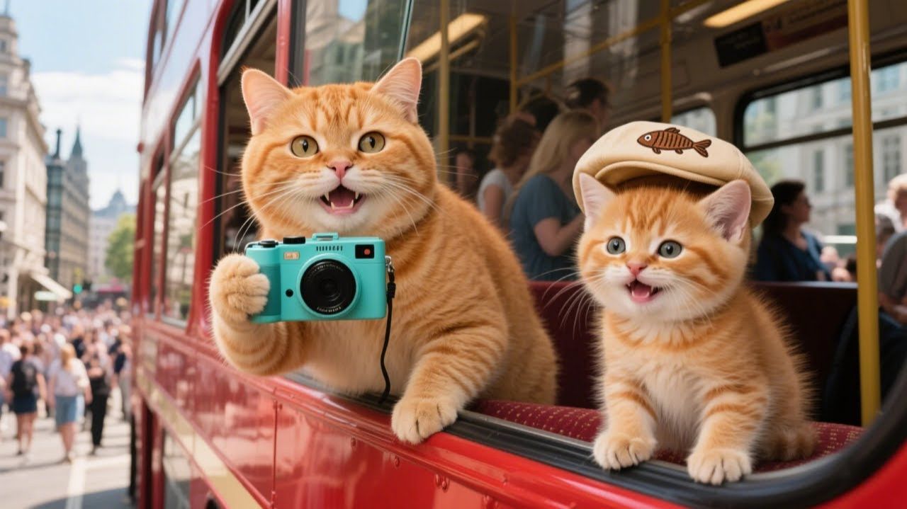 Мама-кошка берет котенка Джинджер в путешествие по Европе 😻🇪🇺🇬🇧, Полная серия путешествий
