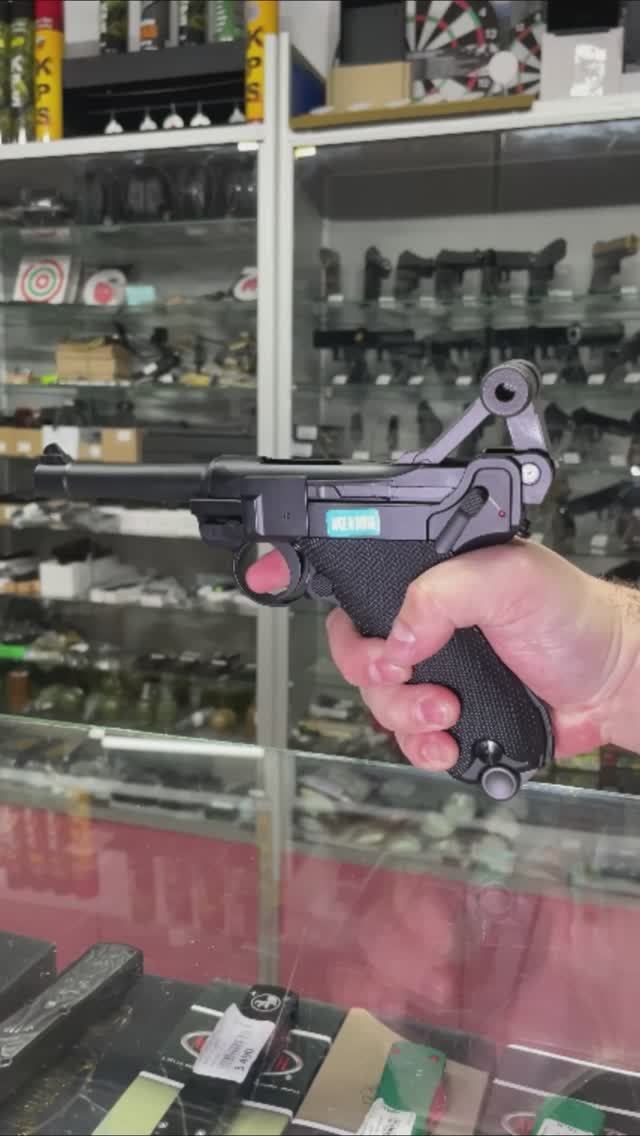 Страйкбольный пистолет WE Luger P08 4 Black