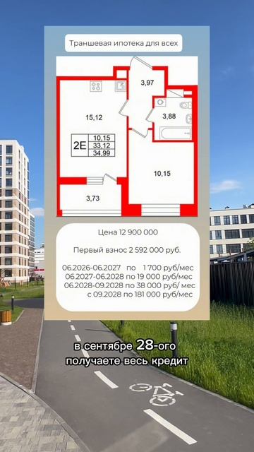 1 700 рублей в месяц за квартиру по ипотеке Целый год Московский район СПб #новостройкиспб