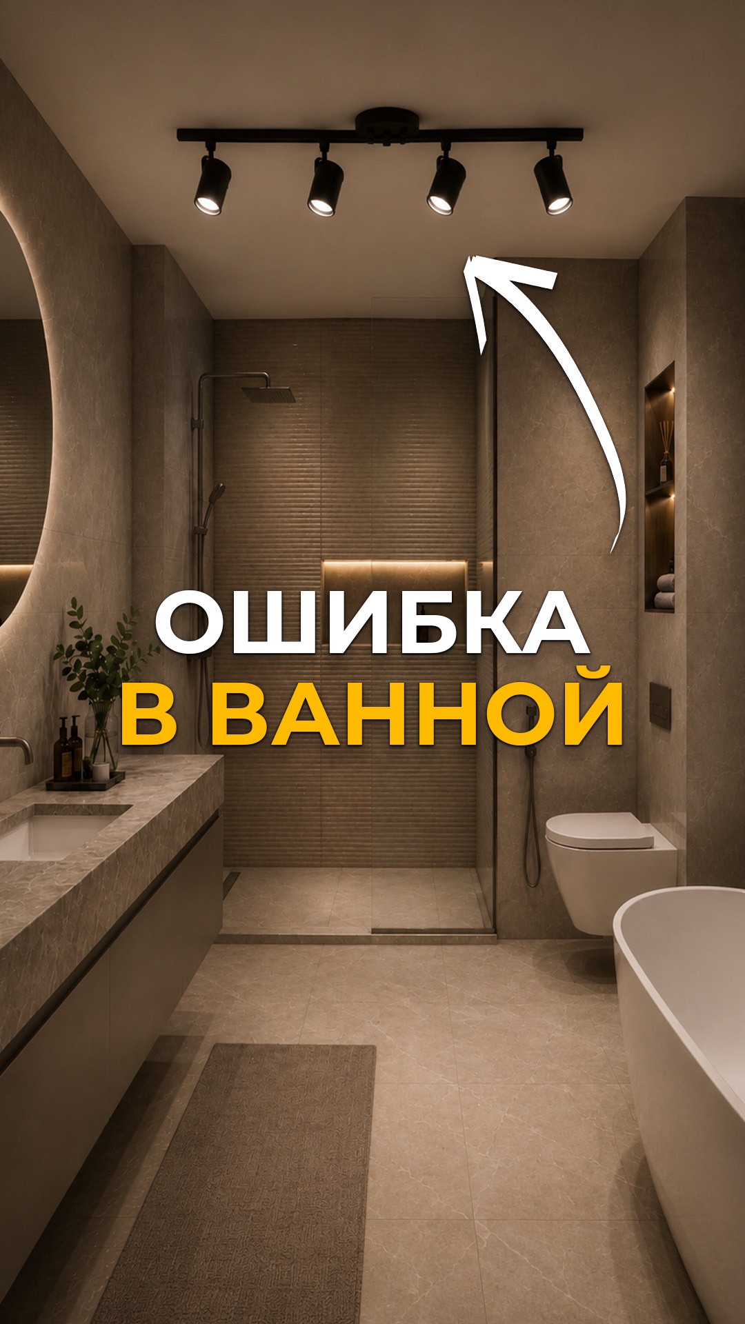 Где лучше ставить свет в ванной? #мебельизкитая #мебельныйтур