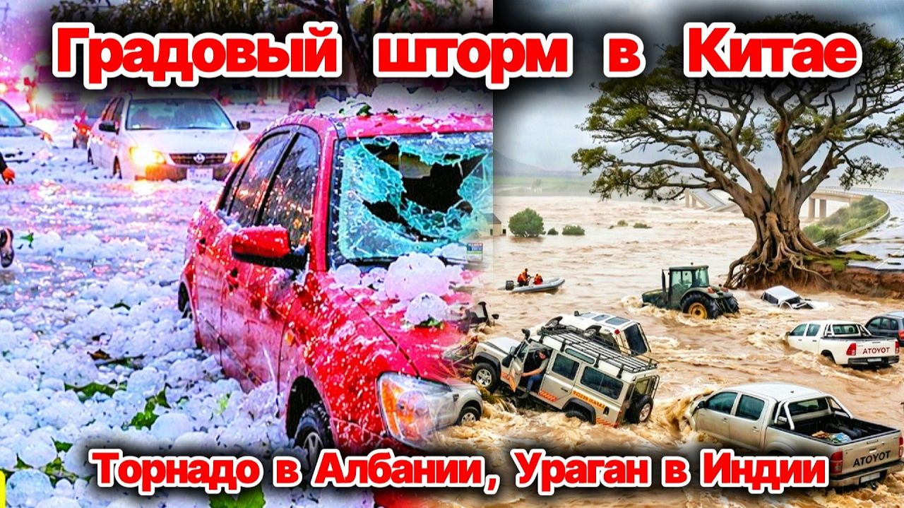 ЧТО ТВОРИТЬСЯ С КЛИМАТОМ?❗ Градовый шторм в Китае❗ Торнадо в Албании❗ Паводки в Якутии❗ Сегодня❗