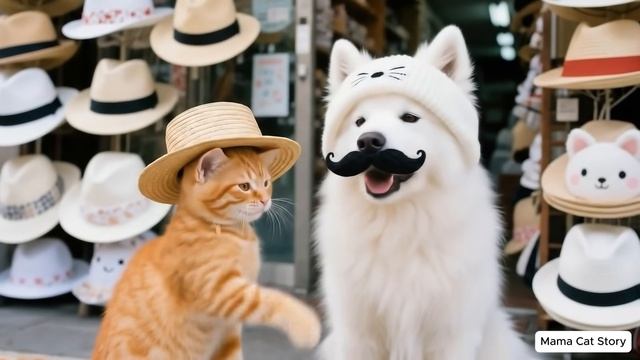 Рыжий котенок выиграл конкурс рисунков и выиграл билеты в зоопарк с мамой-кошкой 🎨✨🐱
