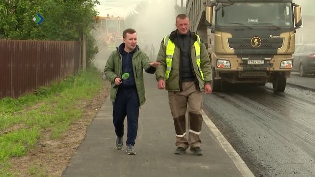 На улице Пермской в Сыктывкаре дорожные работы идут с опережением графика
