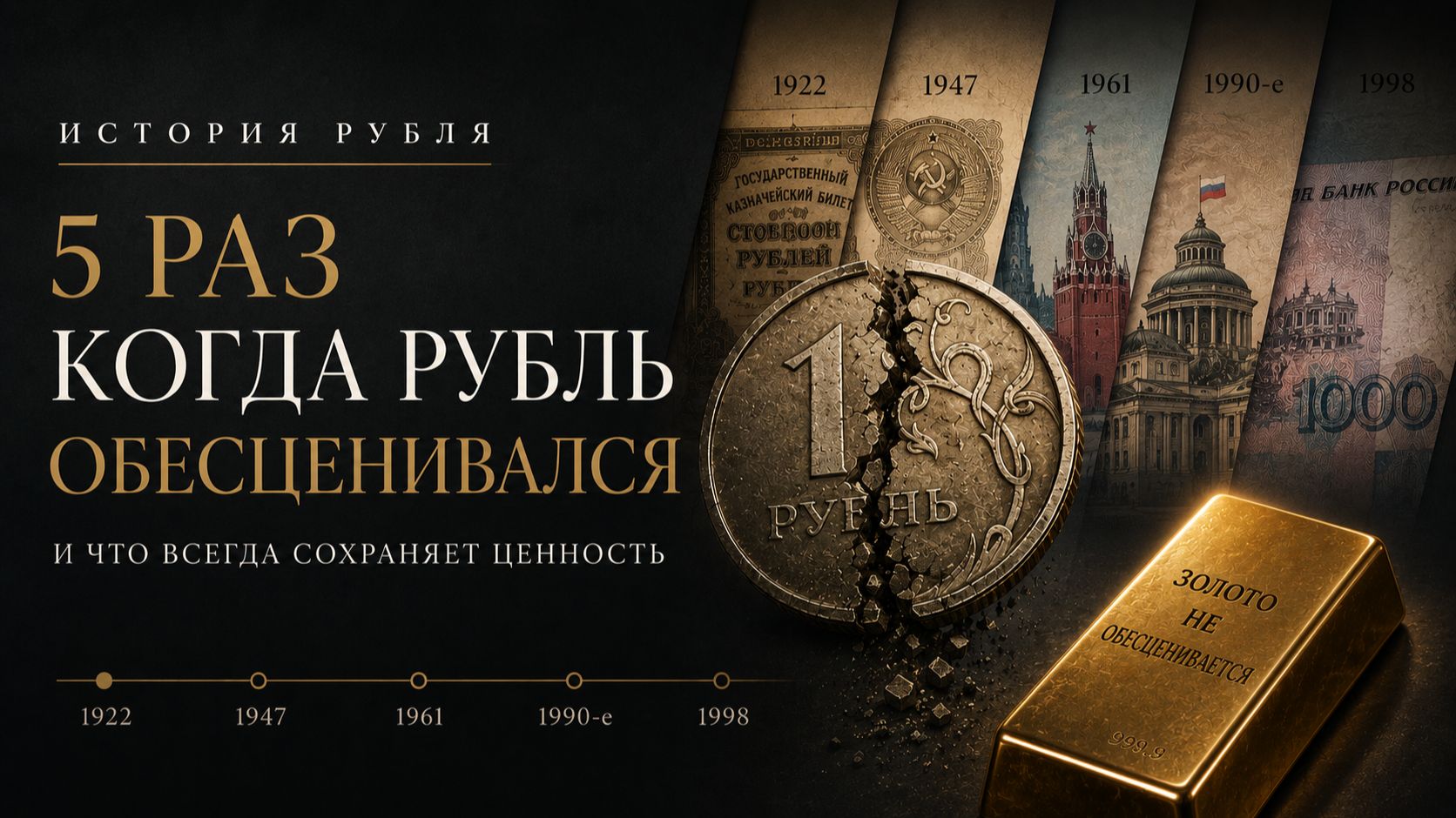 Рубль за 100 лет 5 обнулений! Самая опасная валюта мира?