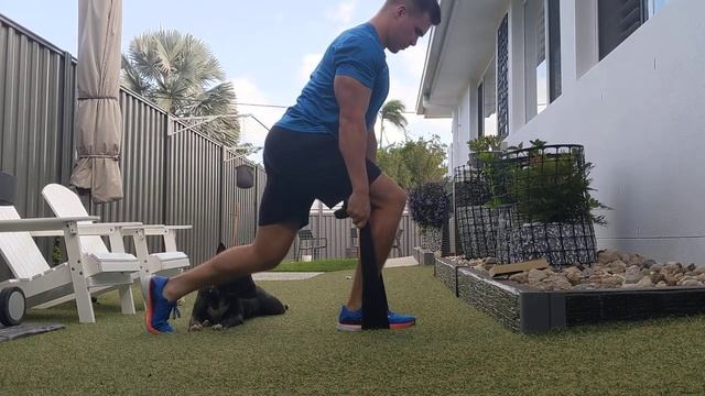 Split Stance Towel Overcoming Isometric | Преодолевающая ИЗО в сплит-стойке с резиной
