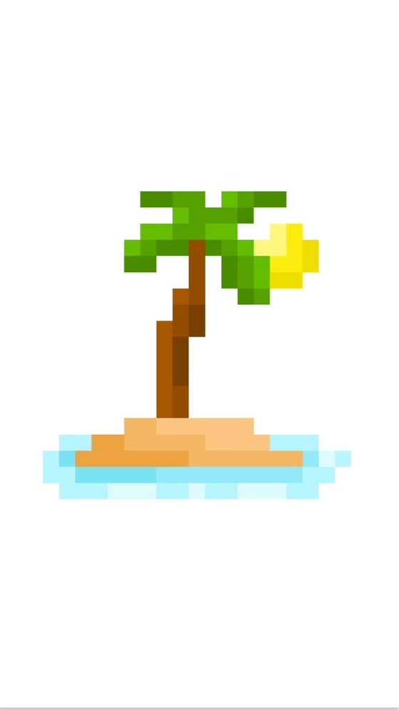 Pixel Art | Рисую необитаемый остров 🏝