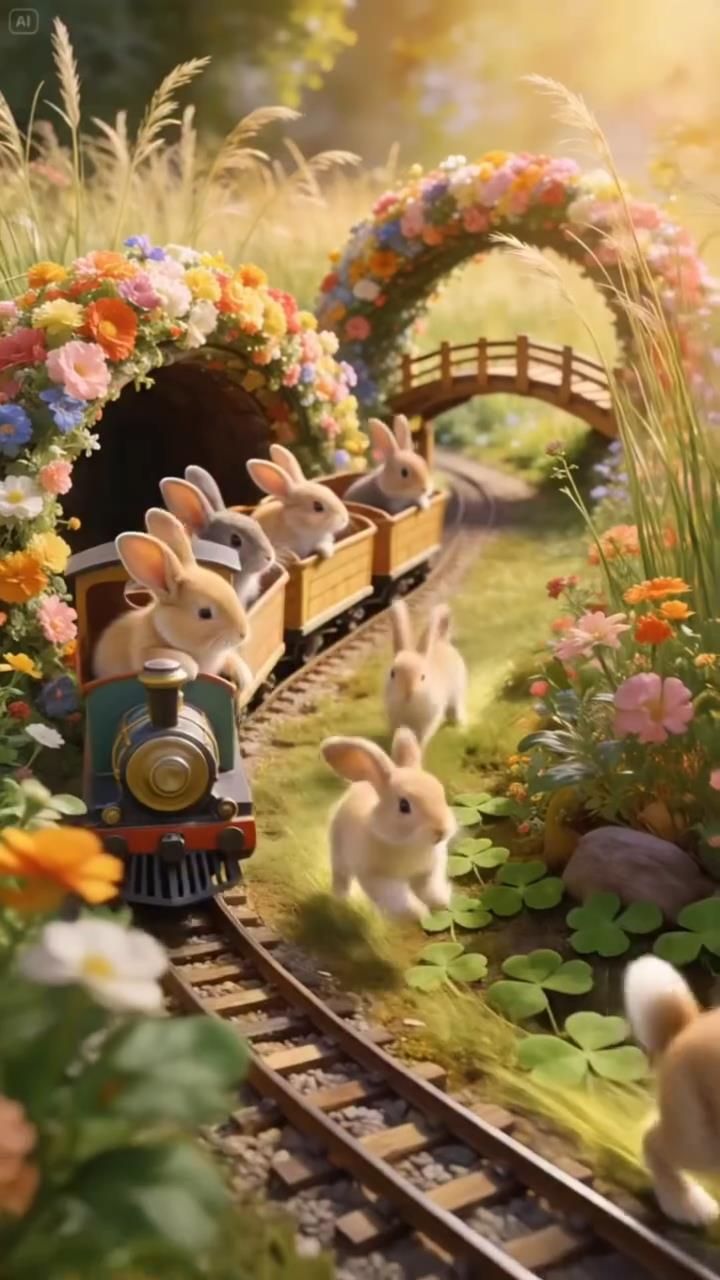 🐰 Прекрасный день у кроликов в сказочном мире 🐰