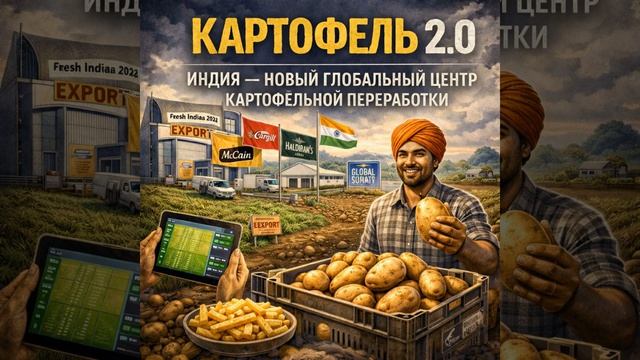 Картофель 2.0: Индия — новый глобальный центр картофельной переработки