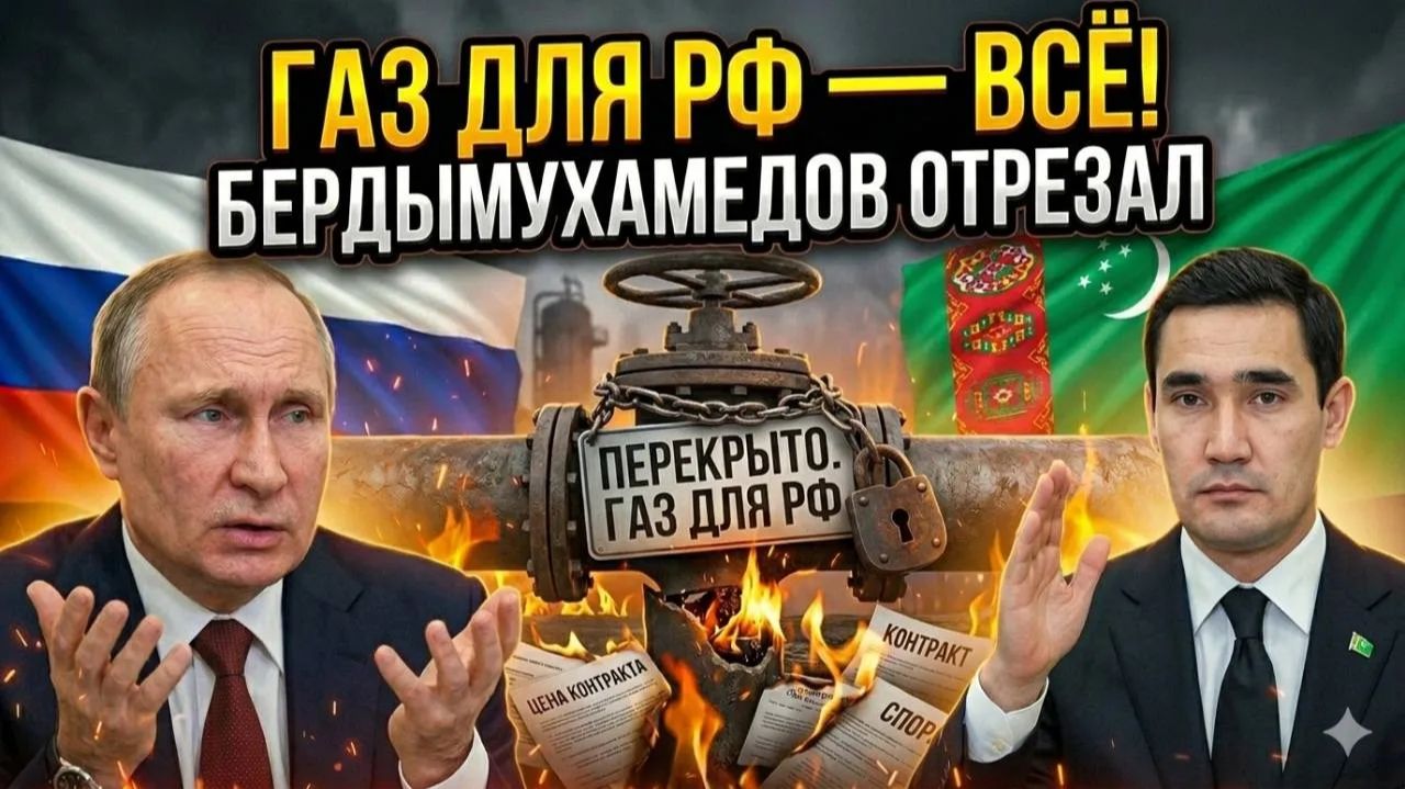 Скандал в Ашхабаде Бердымухамедов ПОЛНОСТЬЮ ПЕРЕКРЫЛ ГАЗ для РФ из-за спора по цене