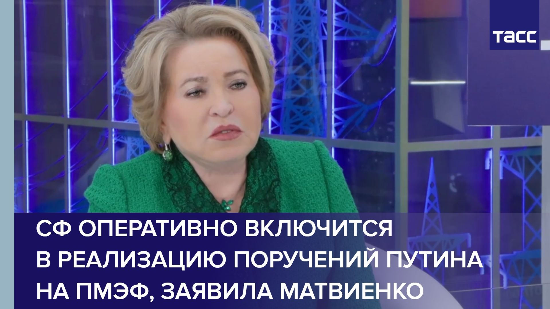СФ оперативно включится  в реализацию поручений Путина на ПМЭФ, заявила Матвиенко
