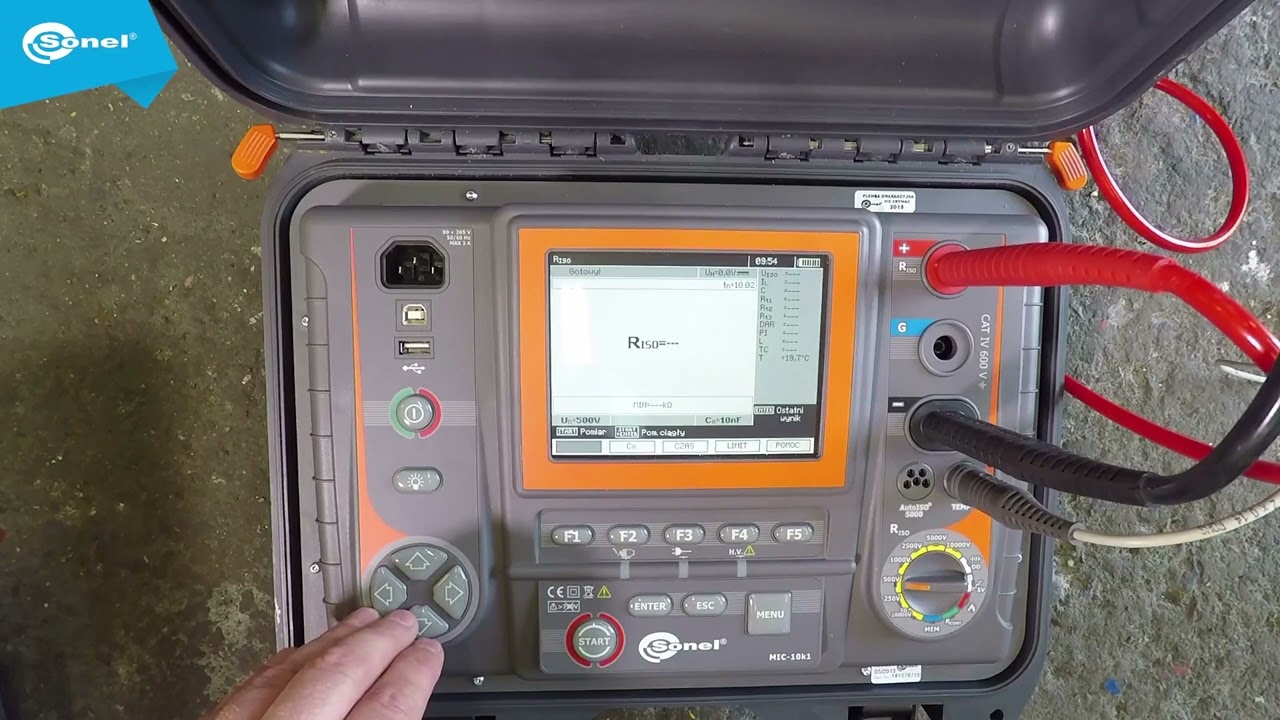 Измерение сопротивления электроизоляции обмотки двигателя мегаомметром MIC-10k1