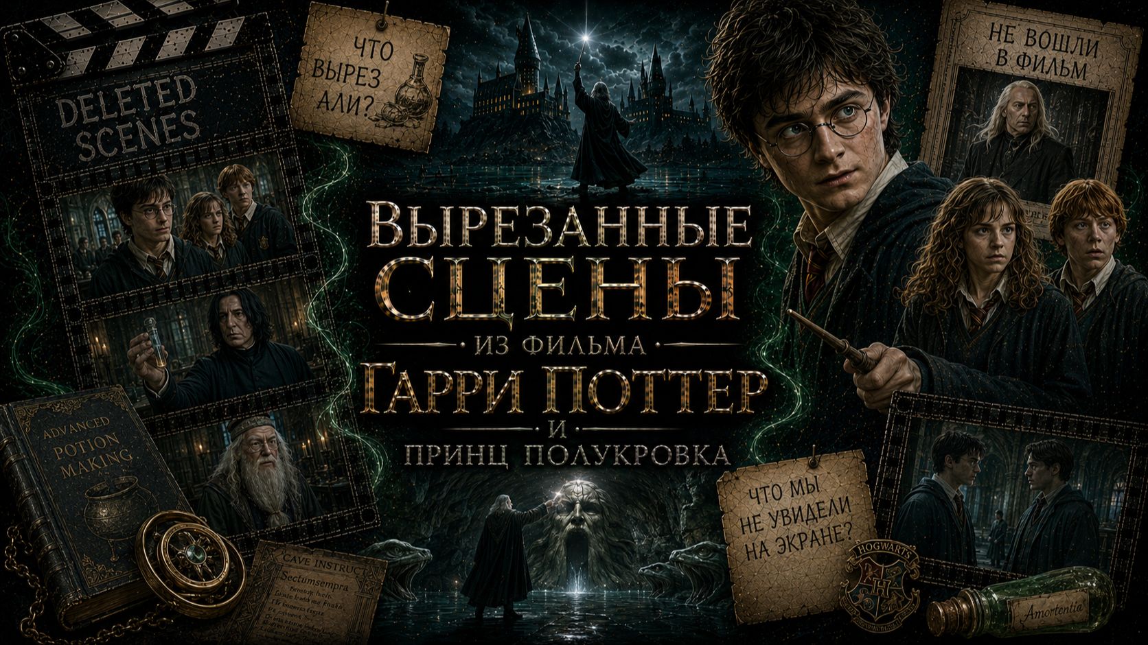 ВЫРЕЗАННЫЕ СЦЕНЫ ИЗ ФИЛЬМА ГАРРИ ПОТТЕР И ПРИНЦ ПОЛУКРОВКА