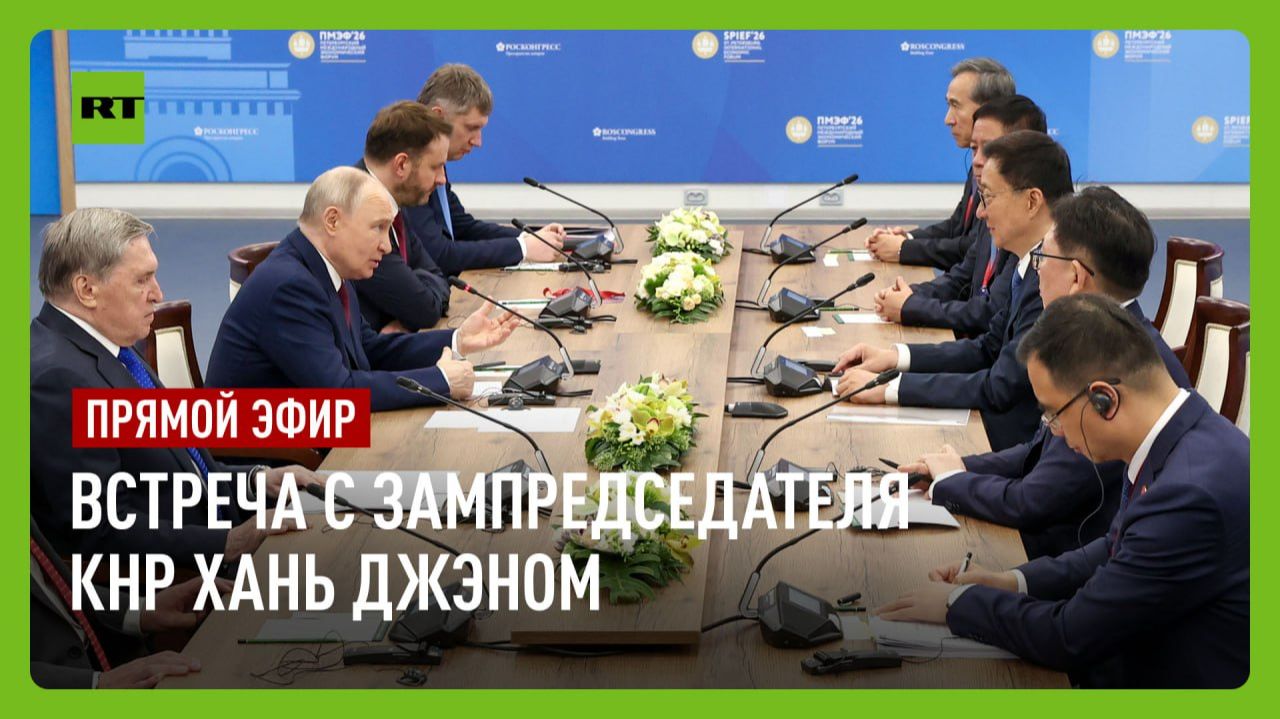 Путин проводит встречу с заместителем председателя КНР