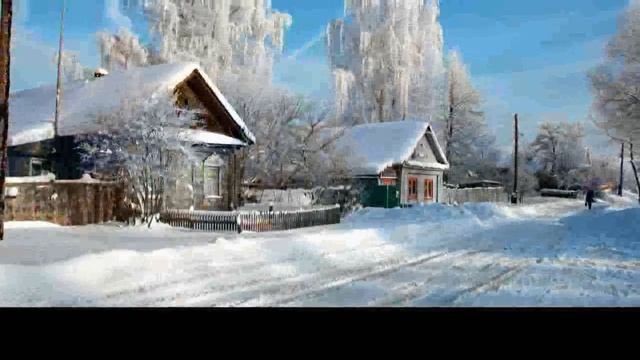Зима в России.