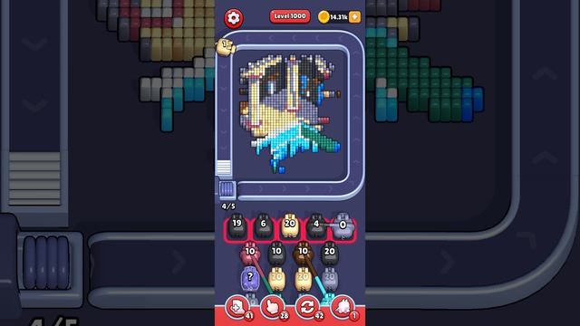 Прохождение 1000 уровня Pixel Flow