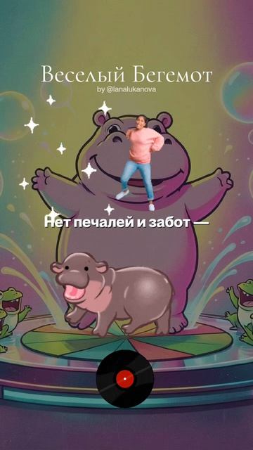 Веселый бегемот