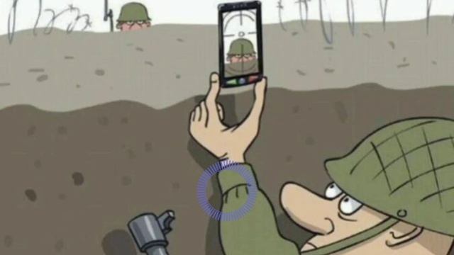 В окопе