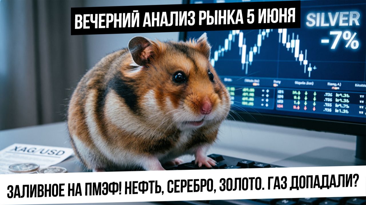 Вечерний анализ рынка 5 июня. ПМЭФ задавил индекс! Серебро, золото, нефть упали! Когда покупать?