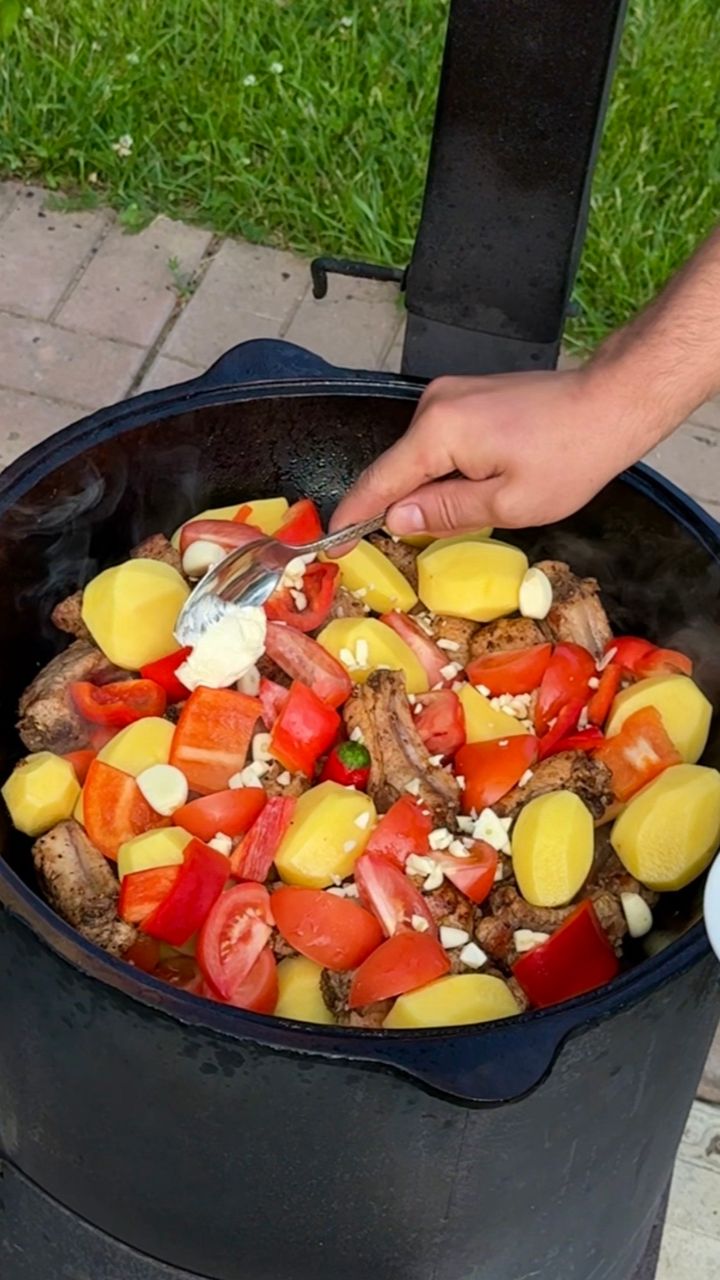 Рецепт с ребрами на большую компанию