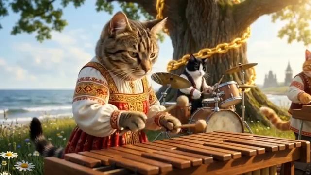 А С Пушкин.У Лукоморья-Коты жгут .Котоистории.😊 👍 💢 🐈