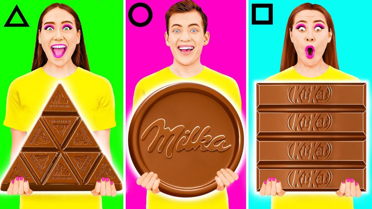 Геометрический челлендж с едой # Сумасшедший челлендж с TeenTeam Challenge