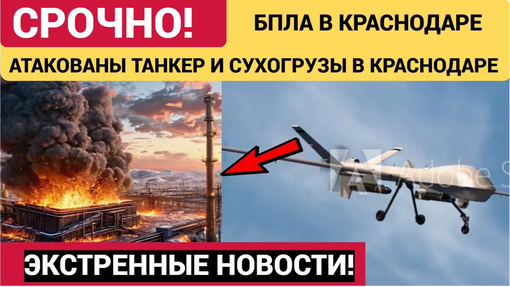 ⚡️Дроны ВСУ 5 июня  атаковали Краснодар. Танкер и сухогрузы Атакованы БПЛА.  Жертвы 5 человек.