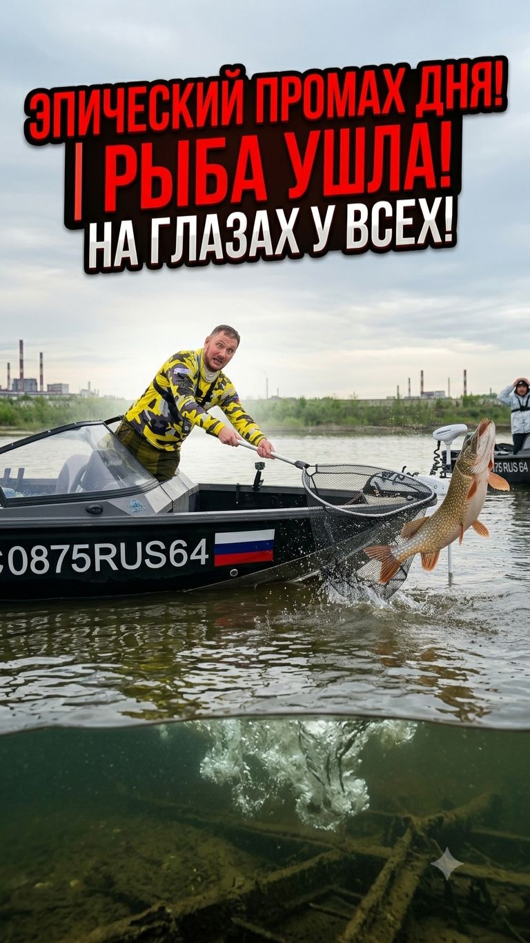 Эпические промахи дня на рыбалке