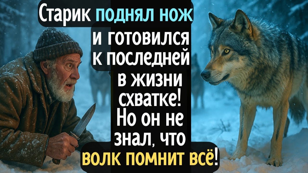 Старик поднял нож и приготовился к последней в жизни схватке! Но он не ожидал, что волк помнит всё!