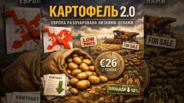 Картофель 2.0: €26 за тонну — рынок Европы в свободном падении
